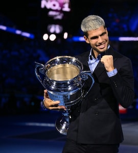 Carlos Alcaraz Beams With Pride As He Lifts Trophy For Year-End No. 1 Player