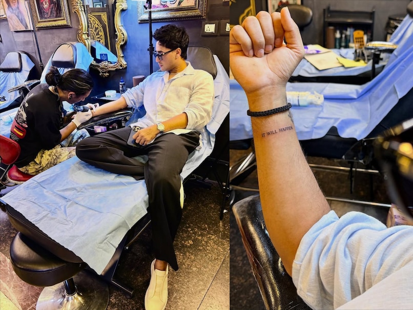 India T20I Star Abhishek Sharma Gets Motivational Tattoo On Right Hand. This Is The Slogan