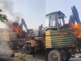 आर्मी की ट्रक में लगी आग... केबिन में बैठे थे सेना के जवान, बॉर्डर पर जा रही थी दो ट्रक