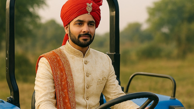 घोड़े पर नहीं ट्रैक्‍टर पर आया सपनों का राजकुमार, 101 ट्रैक्टरों पर निकली किसान के बेटे की बारात 