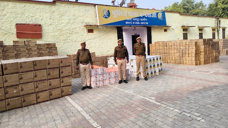 पंजाब में बनी 2 करोड़ की अवैध शराब राजस्थान में जब्त, जयपुर पुलिस को लावारिस ट्रेलर से मिले 2158 कार्टन