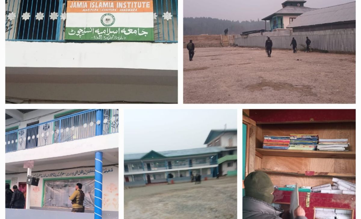 Handwara Police Raid Jamia Islamia Institute: Electronic Devices Seized in Investigation of Unlawful Links to Banned Organizations