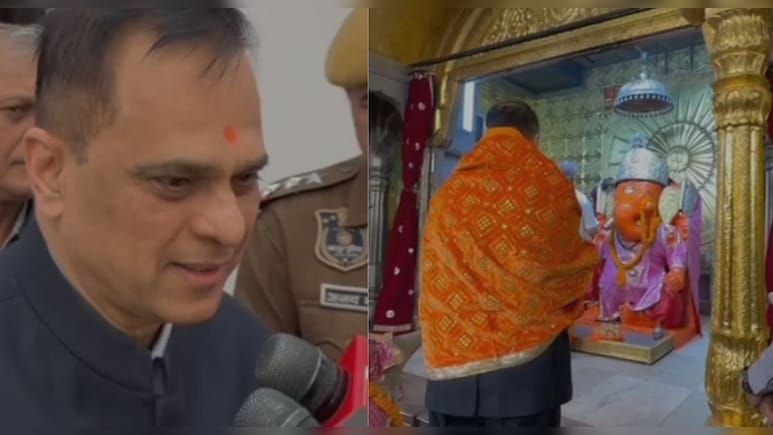  ज्‍वाइन‍िंग से पहले मुख्‍य सच‍िव ने मोती डूंगरी गणेशजी के सामने लगाई हाजिरी, बोले- CM भजनलाल का आभारी हूं 