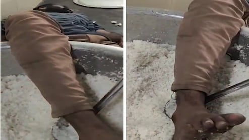 Video: Telangana College Students Find Watchman Sleeping In Rice Pot At Dinner