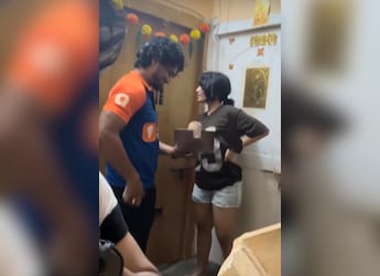 Man Trades T-Shirt With Instamart Delivery Agent To Surprise Girlfriend