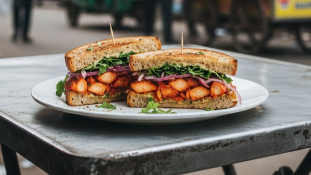 Chicken Tandoori Sandwich is one of the most beloved desi chicken sandwiches Chicken Tandoori Sandwich is one of the most beloved desi chicken sandwiches