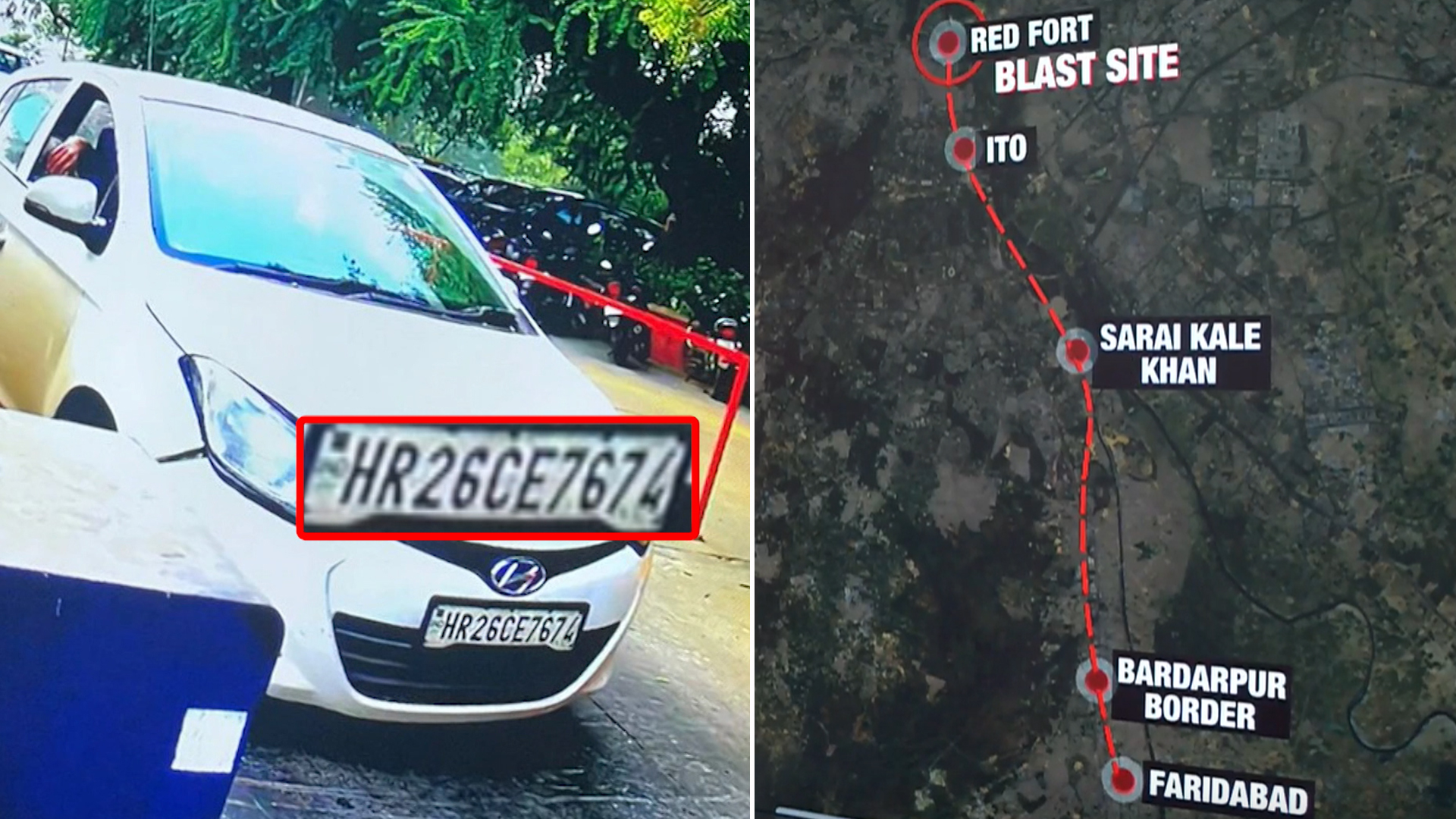 Faridabad, Badarpur, Red Fort: NDTV Maps Route Of Car Behind Delhi Blast