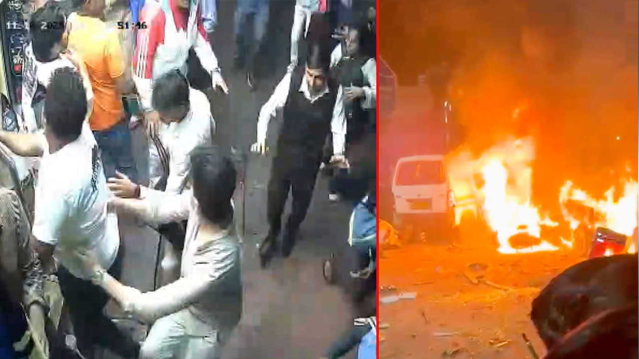 CCTV Video Shows Panic And Chaos After Delhi Red Fort Blast