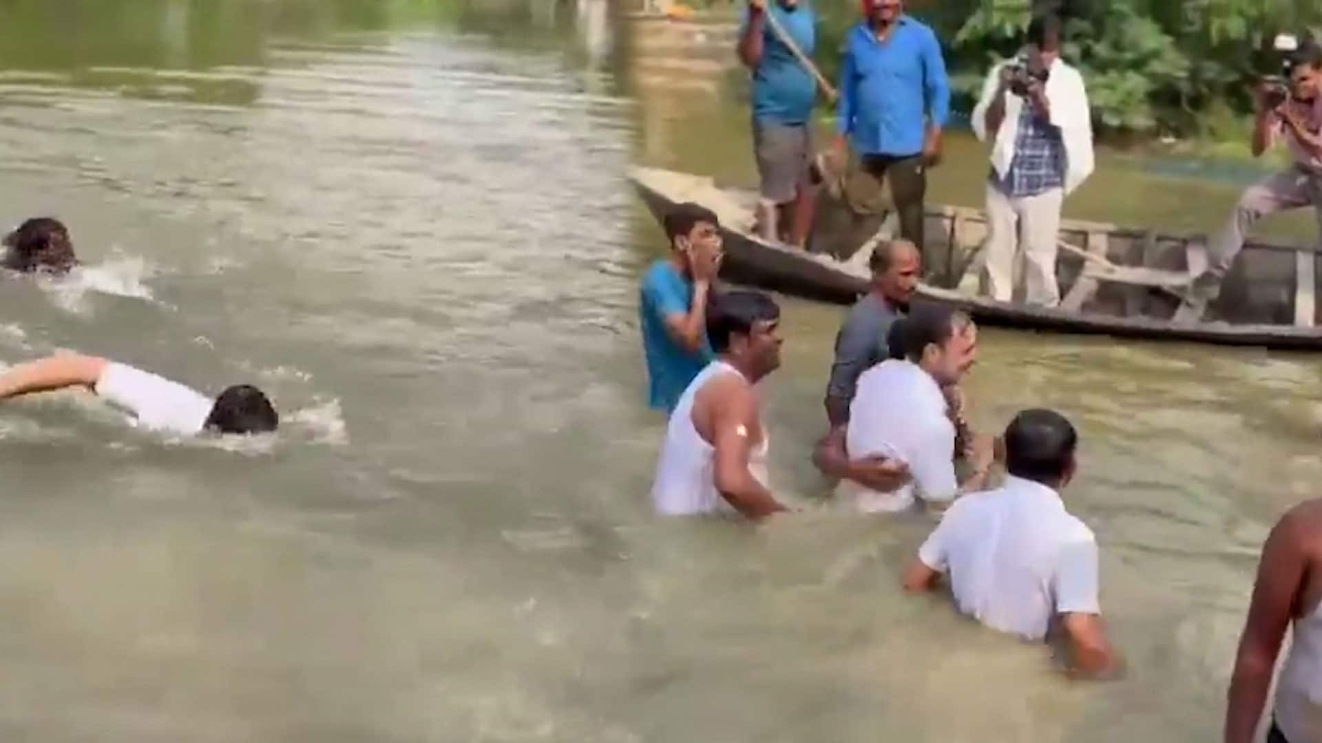 Rahul Gandhi's Pond Dive Sparks Political Splash in Bihar