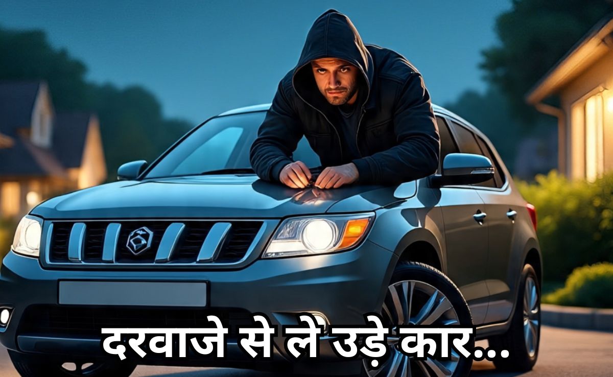 40 सेकेंड में दरवाजे पर खड़ी ग्रैंड विटारा ले उड़े शातिर चोर, सीसीटीवी कैमरे में कैद हुई वारदात
