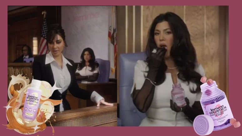 Kim Kardashian Takes Kourtney To Court Over Breast-Milk Inspired Supplement In New Ad