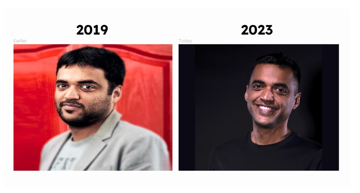 Zomato CEO Deepinder Goyal Shares His Transformation From 2019 To 2023 In A Pic: Here's How He Achieved It!