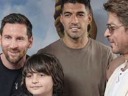 शाहरुख खान और उनके बेटे अबराम खान ने खिंचवाई लियोनेल मेस्सी के साथ फोटो, फैंस बोले- दो लेजेंड एक ही फ्रेम में