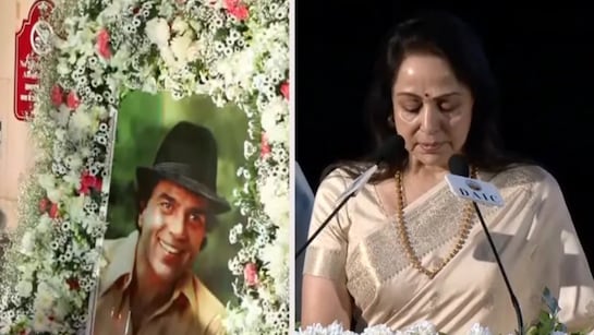 हमारा प्यार सच्चा था', धर्मेंद्र की प्रेयर मीट में रो पड़ीं हेमा मालिनी |  video goes viral hema malini cries at dharmendra prayer meet says our love  was true