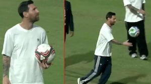 Lionel Messi Kicks Footballs Into Wankhede Crowd