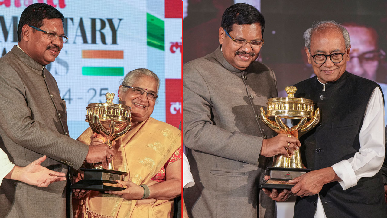 Digvijaya Singh, Sudha Murty Among 8 Winners At Lokmat Parliamentary Awards