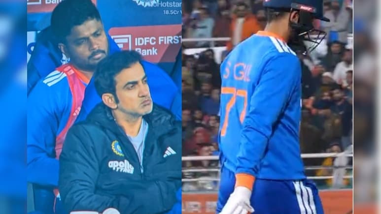 IND vs SA: गंभीर के पीछे बैठे थे सैमसन, चेहरे पर छाई हुई थी मायूसी, तभी शुभमन गिल हुए गोल्डन डक पर आउट, ऐसा था रिएक्शन