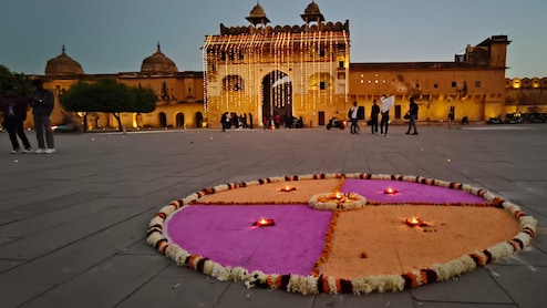 यूनेस्को की विश्वविरासत सूची में दीपावली शामिल, जयपुर के आमेर को दीपों से सजाकर मनाया जश्न