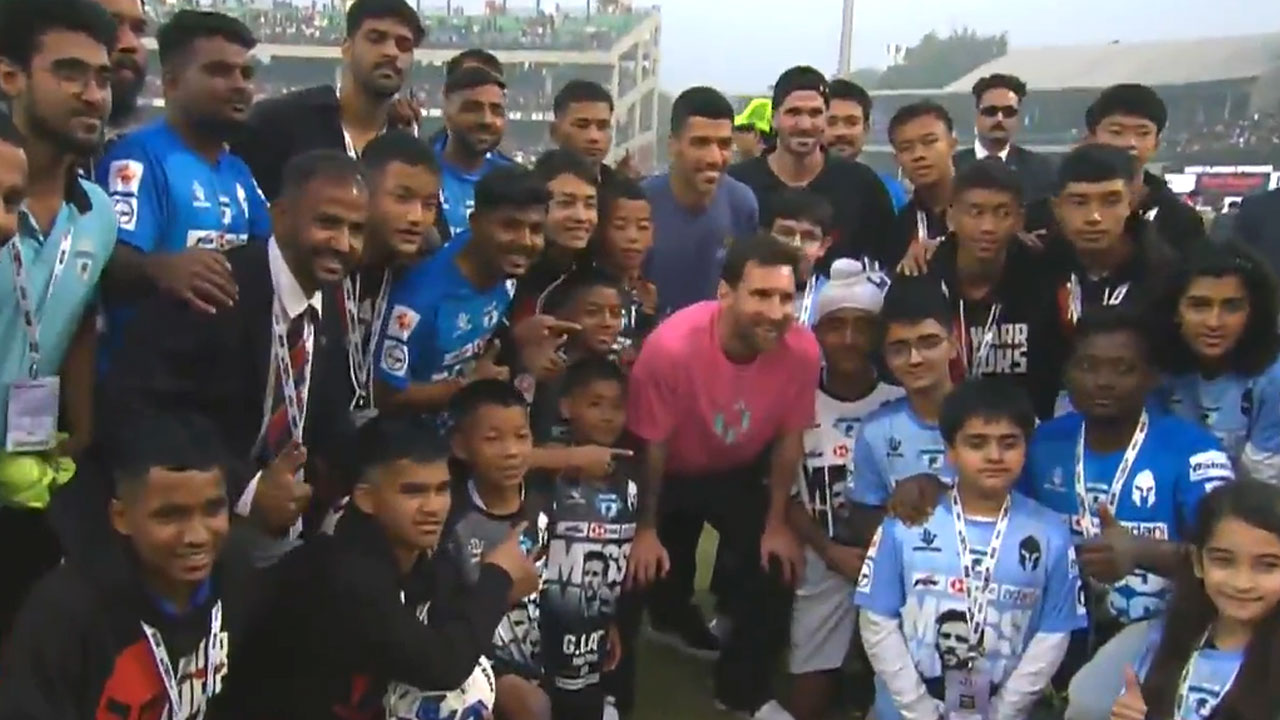 Lionel Messi Meets Fans At Arun Jaitley Stadium, New Delhi