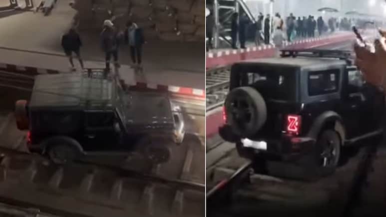 Mahindra Thar Driven By 65-Year-Old Enters Railway Track, Internet Asks 'Why Always Thar'