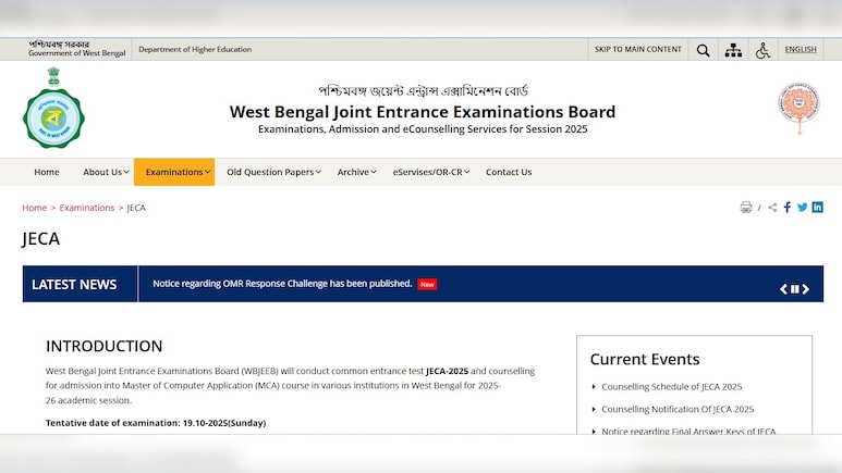 West Bengal Joint Entrance Examinations Board Announces WB JECA Online Counselling Schedule