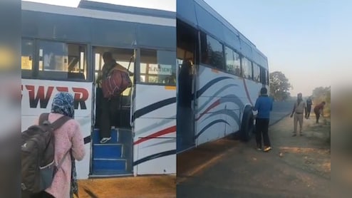 यात्रियों से भरी बस में अचानक लग गई आग, बाल-बाल बचे 50 यात्री, ऐसे पाया काबू