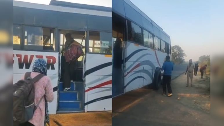 यात्रियों से भरी बस में अचानक लग गई आग, बाल-बाल बचे 50 यात्री, ऐसे पाया काबू