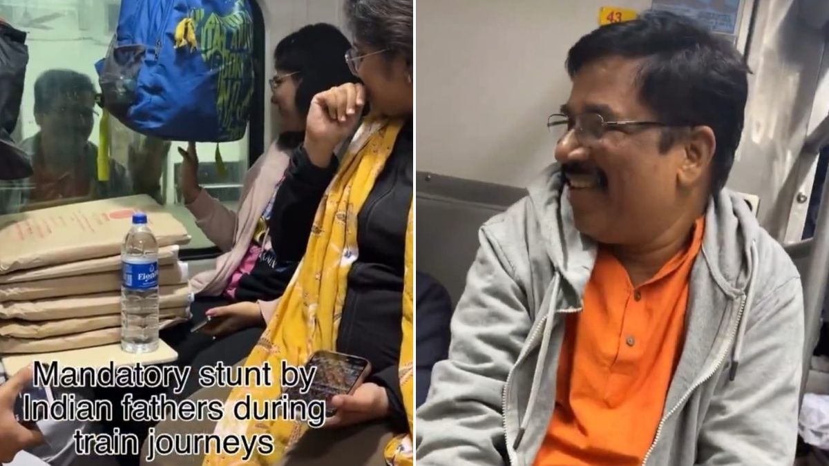 Internet Relates To "Mandatory Stunt" By Indian Dads During Train Journeys