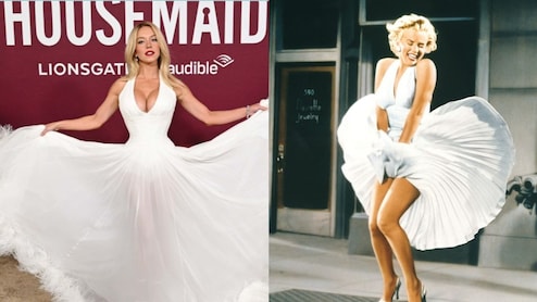Sydney Sweeney Turns Marilyn Monroe In White Dress With A Twist At The Housemaid Premiere In Los Angeles