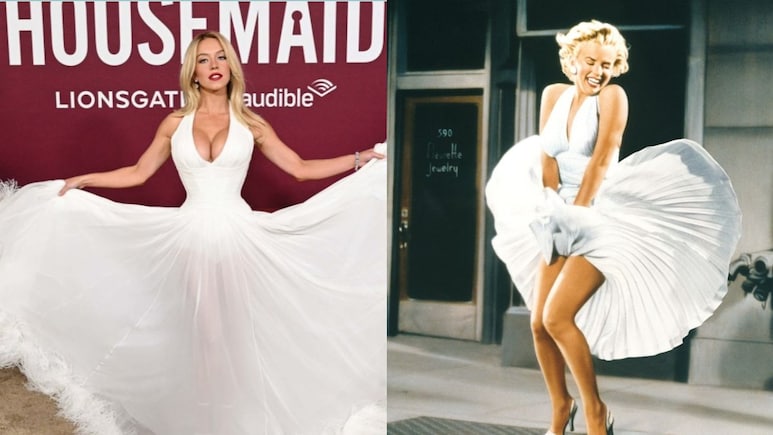 Sydney Sweeney Turns Marilyn Monroe In White Dress With A Twist At The Housemaid Premiere In Los Angeles