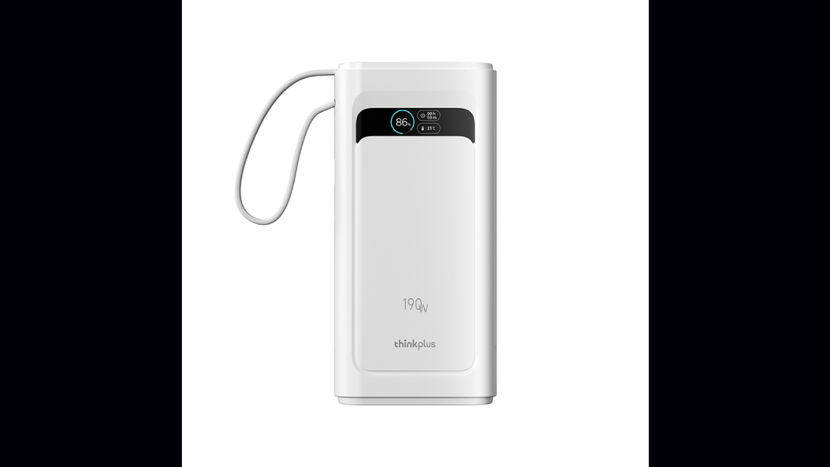 20000mAh बैटरी वाला पावरबैंक Lenovo ThinkPlus लॉन्च, 190W चार्जिंग आउटपुट, जानें कीमत