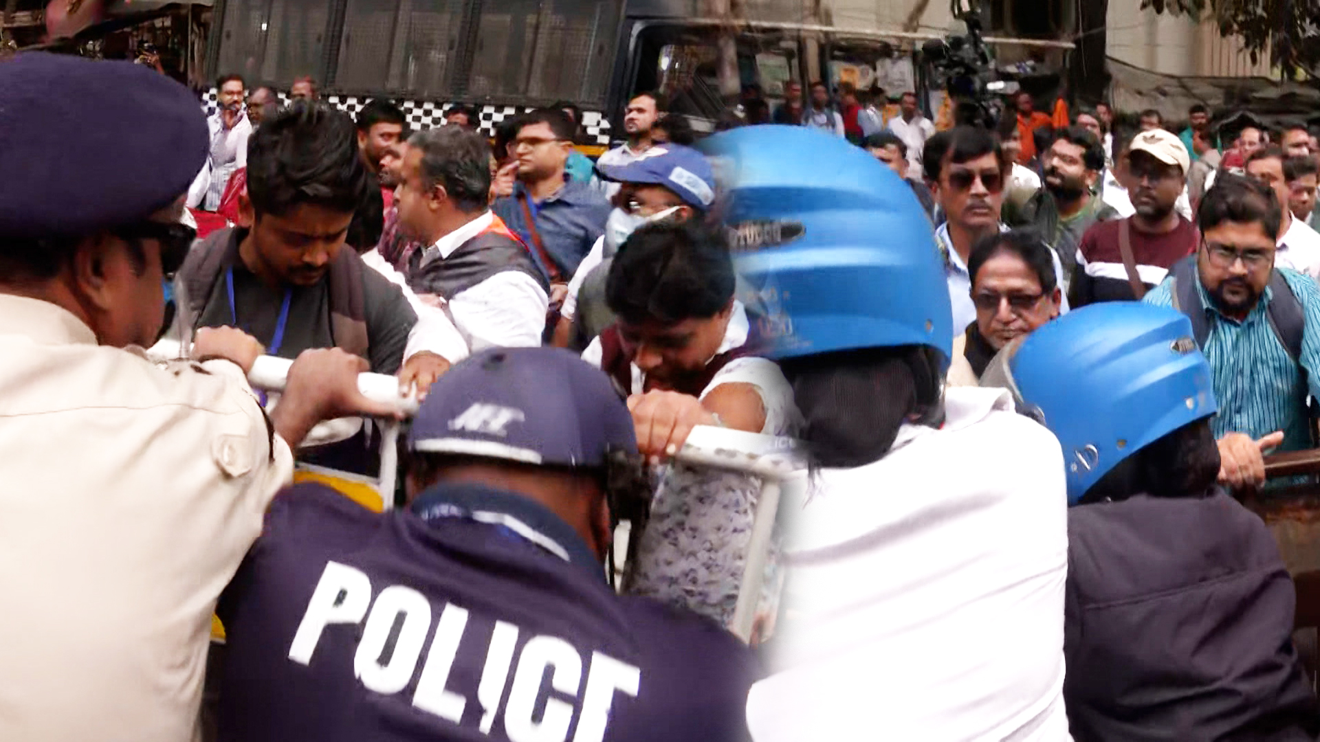 BLOs Clash With Police Outside Election Commission Office In Kolkata