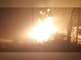 जोधपुर में गैस पाइपलाइन में लीकेज से लगी आग, मौके पर पहुंची फायर बिग्रेड की गाड़ियां