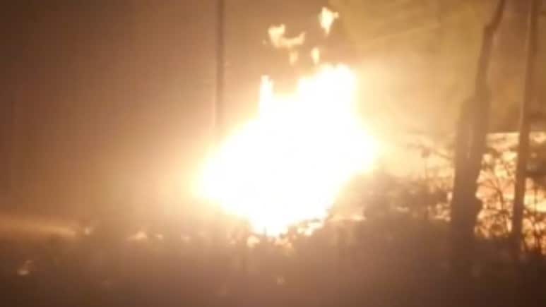 जोधपुर में गैस पाइपलाइन में लीकेज से लगी आग, मौके पर पहुंची फायर बिग्रेड की गाड़ियां