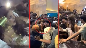 Nidhhi Agerwal Mobbed At The Raja Saab Song Event At Lulu Mall In Hyderabad