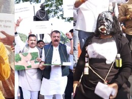 MP वाकई गजब है... कभी पूतना, कभी बंदर बनकर तो कभी उस्तरा लेकर विधानसभा में प्रदर्शन