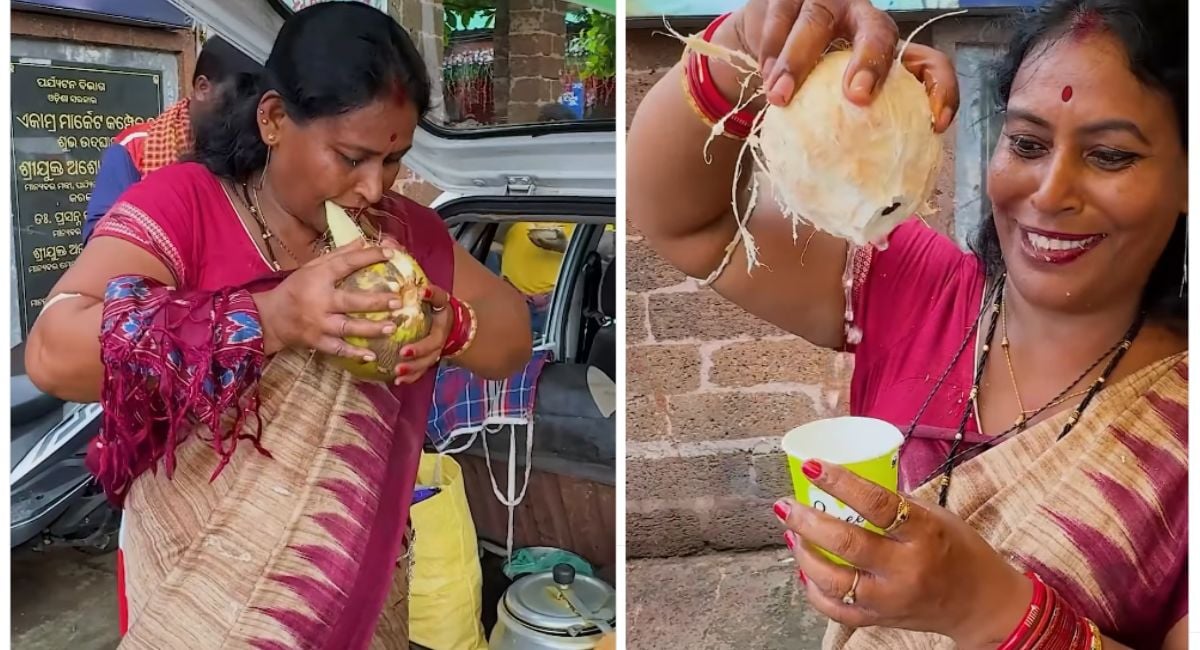 Odia Woman Peels Coconut With Her Teeth. Internet Is Shocked And Amused
