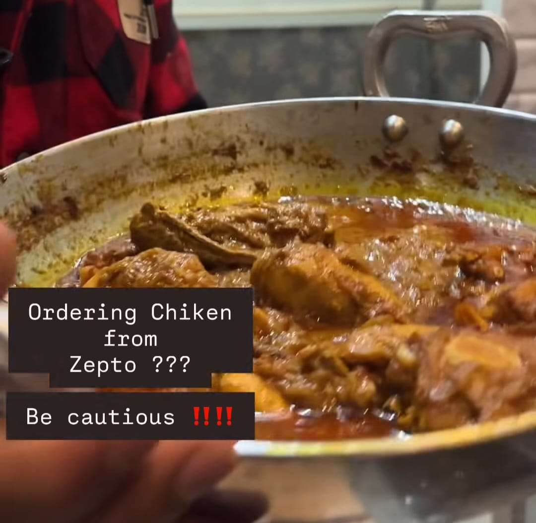 Man Throws Away Chicken Curry, Claims Expired Meat Was Delivered By Zepto