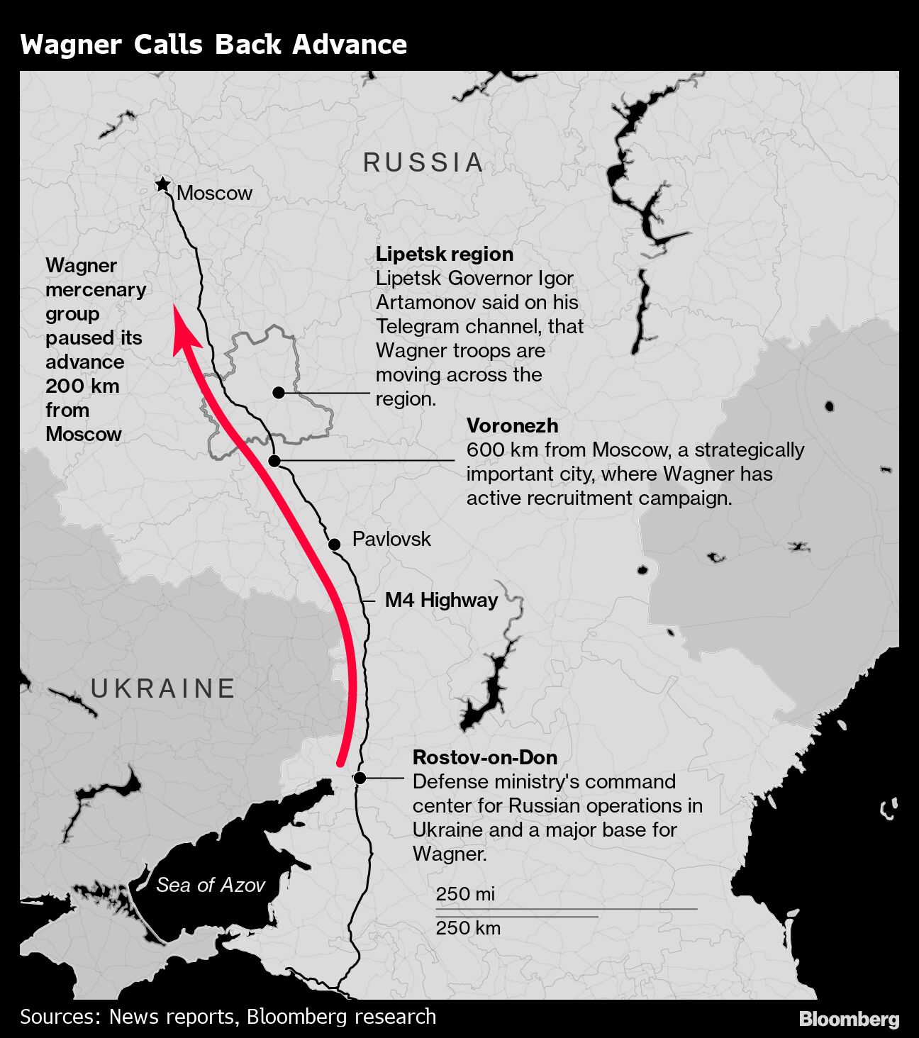 Russia Latest: Putin Says Mutiny&rsquo;s Organizers Sought to Divide