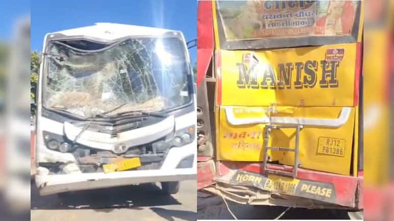 अजमेर में 2 बसों में टक्कर, हादसे में करीब 15 यात्री घायल; लोगों का आरोप- ड्राइवर की लापरवाही से एक्सीडेंट