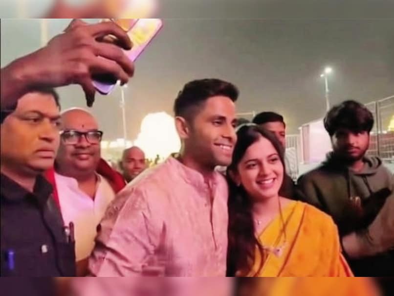 Suryakumar Yadav Visits Tirumala Sri Venkateswara Swamy Temple With His Wife Ahead Of New Zealand ODI Series