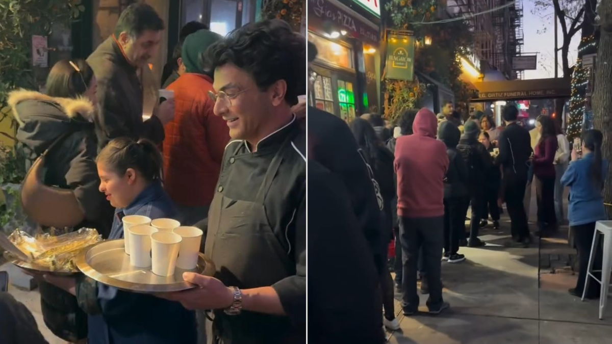 Watch: Chef Vikas Khanna Serves Chai To Customers Waiting Outside His New York Restaurant, Internet Applauds