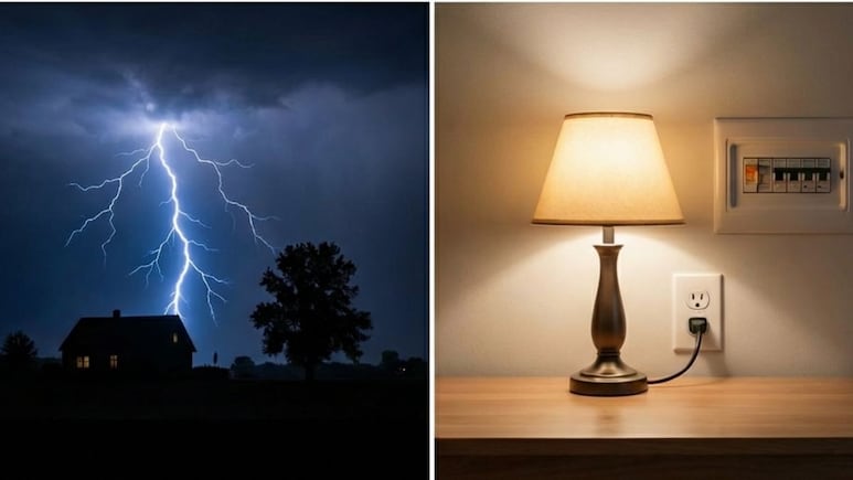 आसमान से गिरने वाली बिजली और घर पर मौजूद बिजली में क्या होता है अंतर? ये रहा जवाब