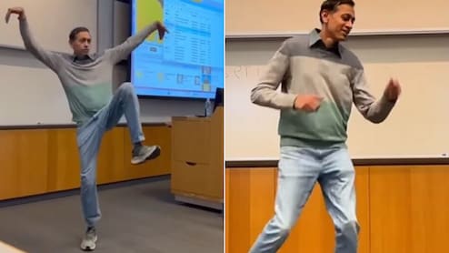 बदतमीज़ दिल...बजते ही क्लास में डांस करने लगे US प्रोफेसर, किया ऐसा धमाका, सुपर वायरल हुआ Video