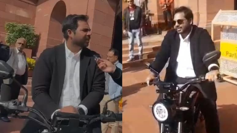 Delhi pollution: खुद डिजाइन की E-बाइक से पार्लियामेंट पहुंचे कांग्रेस सांसद, कहा- हम सभी को ग्रीन चॉइस करनी होगी