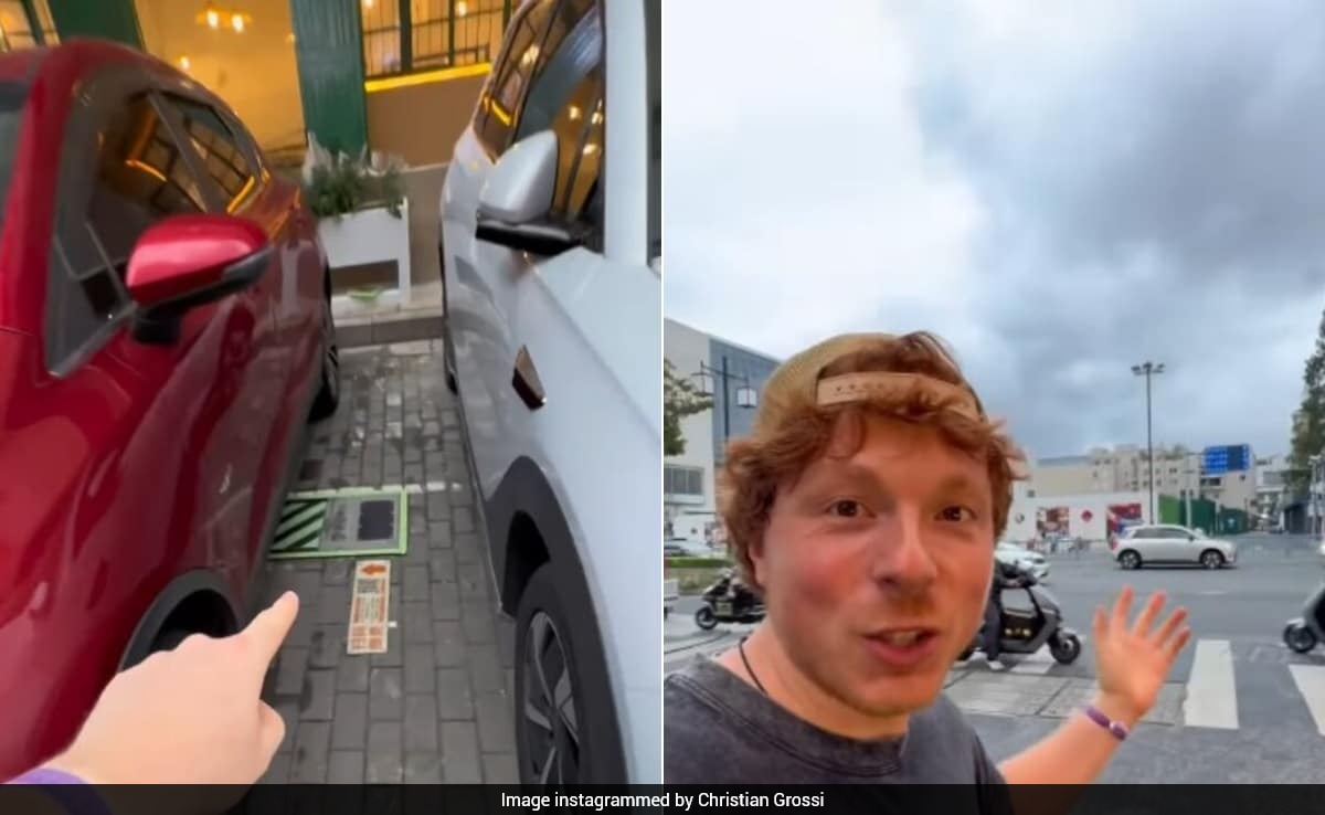US Tourist Amazed by China's Smart Parking System