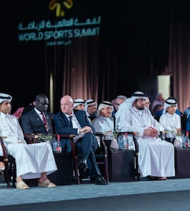 Hamdan Bin Mohammed Meets With FIFA President On The Sidelines Of The World Sports Summit In Dubai