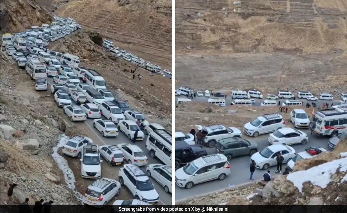 'Escape From Delhi Air?' Video Of Hundreds Of Cars Near Rohtang Pass Is Viral 'Escape From Delhi Air?' Video Of Hundreds Of Cars Near Rohtang Pass Is Viral
