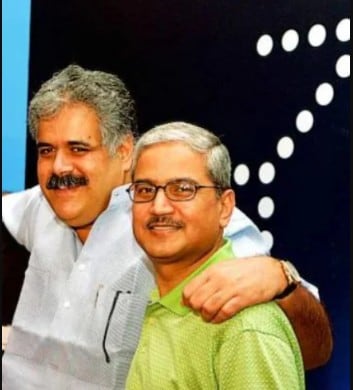Rakesh Gangwal and Rahul Bhatia. Photo: IndiGo Rakesh Gangwal and Rahul Bhatia. Photo: IndiGo
