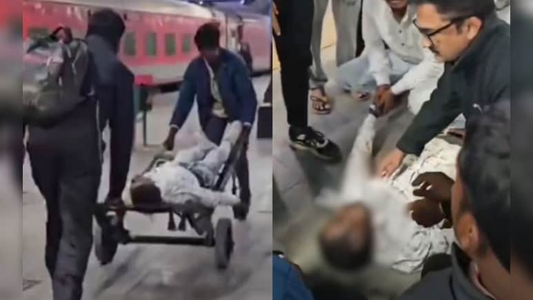 उज्जैन रेलवे स्टेशन पर ट्रेन में आया हार्ट अटैक, लगेज ट्रॉली पर लिटाकर यात्री को पहुंचाया अस्पताल; गई जान